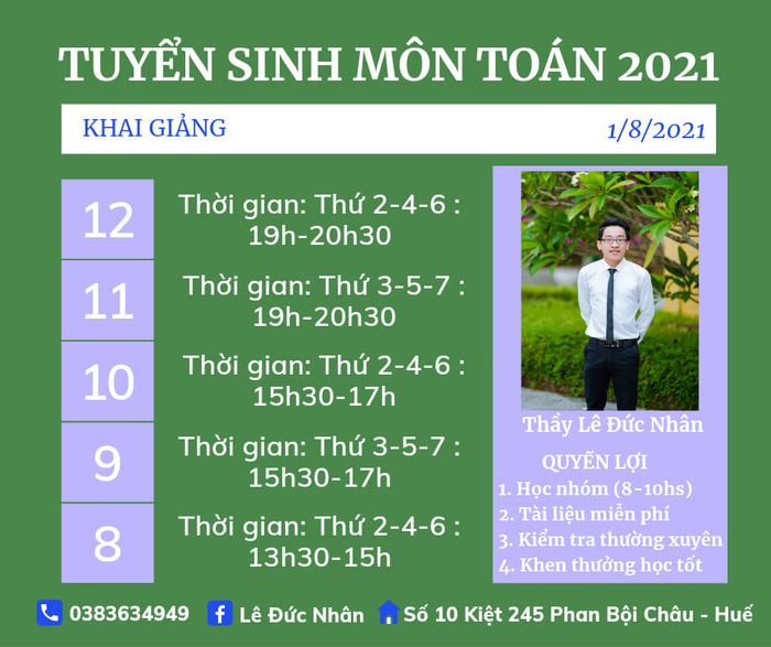 Hình ảnh hoạt động giảng dạy tại NK MATHS