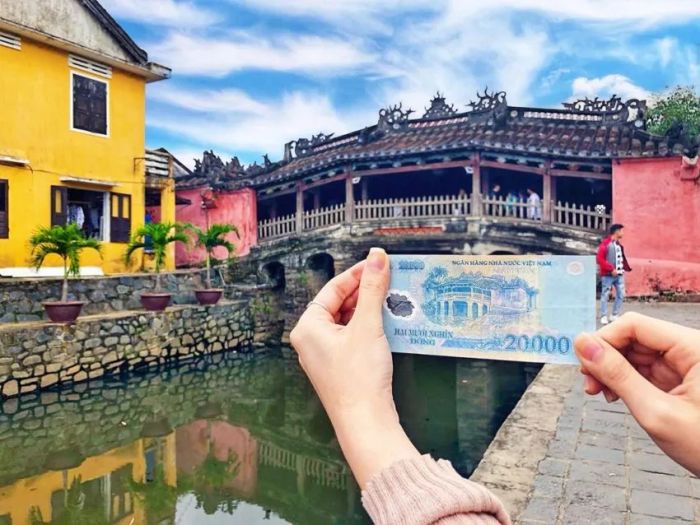 Hình ảnh đầu tiên về Chùa Cầu Hội An trên tờ 20.000 đồng
