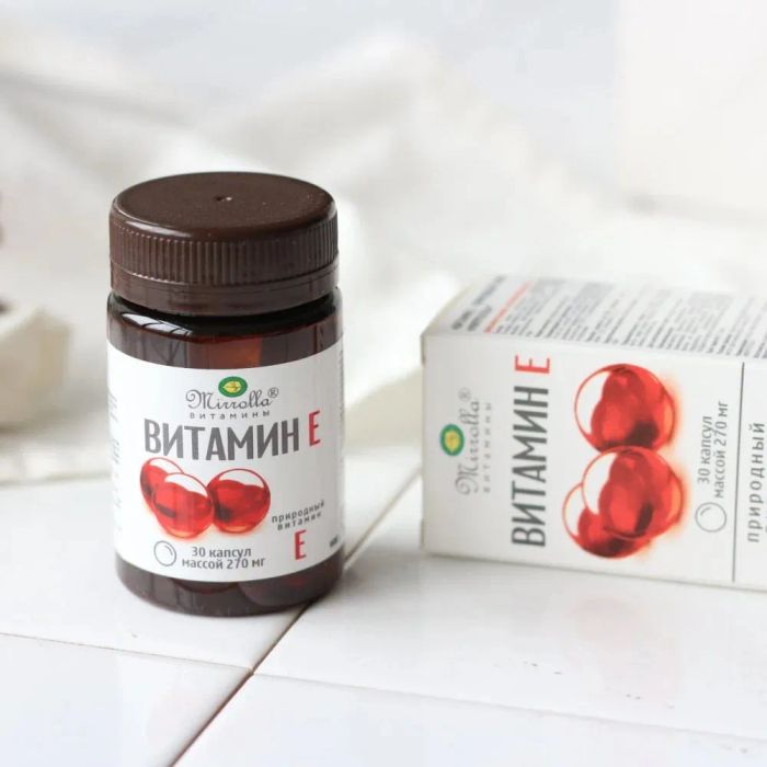 Hình ảnh Vitamin E Đỏ Mirrolla 270mg (Nga) 2