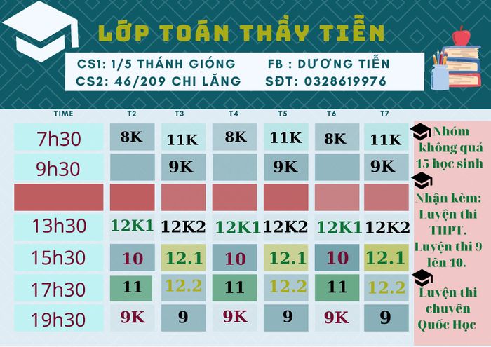 Hình ảnh lớp học Toán thầy Tiễn - góc nhìn mới