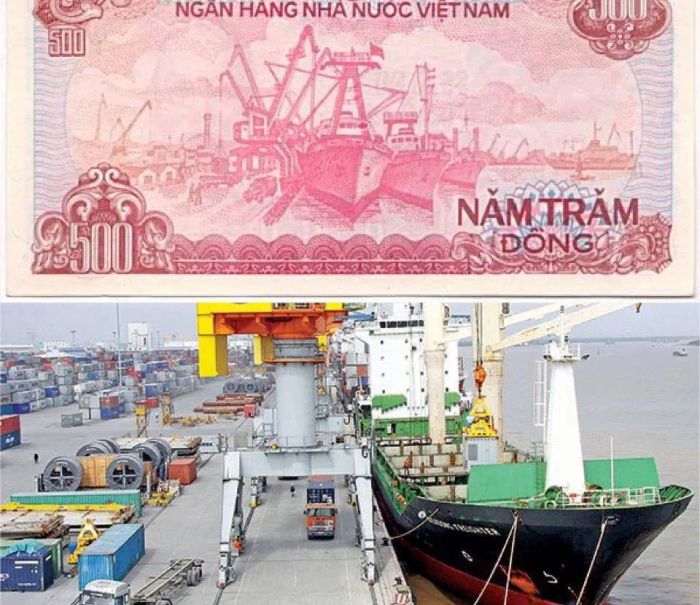 Hình ảnh đầu tiên về Cảng Hải Phòng trên tờ 500 đồng