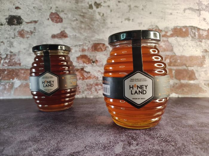 Hình ảnh đặc trưng của thương hiệu HONEY LAND - Tinh hoa mật ong Tiền Giang