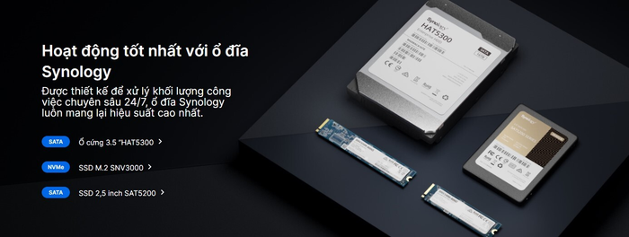 Thiết bị lưu trữ mạng Synology DS1621+ (Chưa có ổ cứng) 