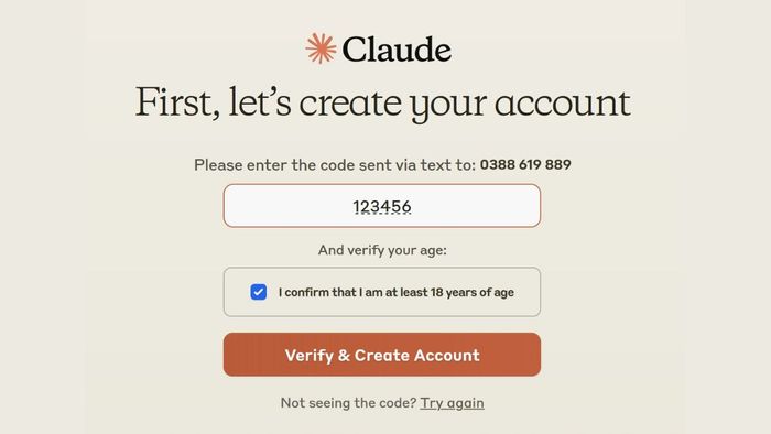 Hướng dẫn chi tiết bước 4 đăng ký tài khoản Claude