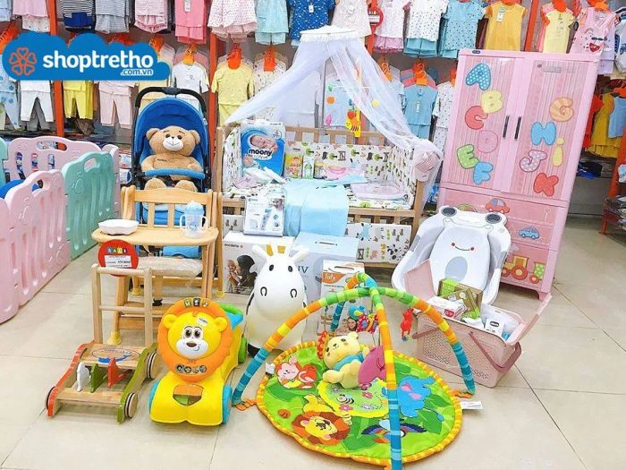 Không gian mua sắm hiện đại tại Shop Trẻ Thơ
