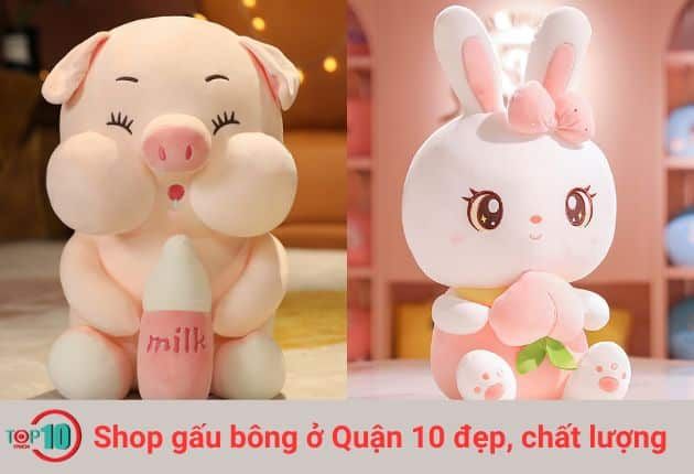 Các shop gấu bông tại Quận 10 luôn thu hút bởi sự đa dạng và chất lượng sản phẩm, khiến bạn không thể bỏ qua.
