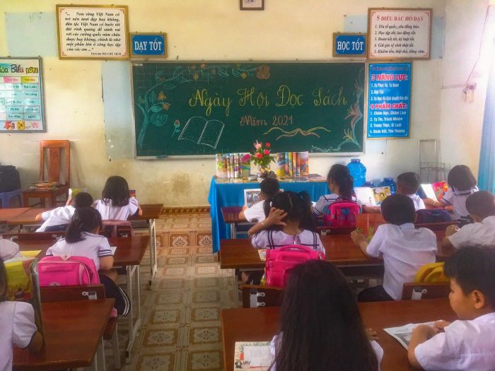 Hình ảnh đầu tiên về Trường Tiểu học Quảng Biên - ngôi trường khang trang với khuôn viên xanh mát