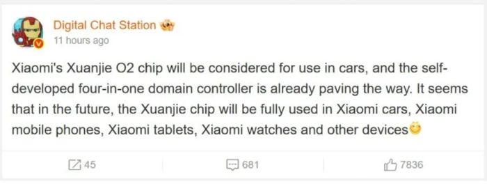 Tin đồn về chip Xiaomi Xring O2 bị rò rỉ