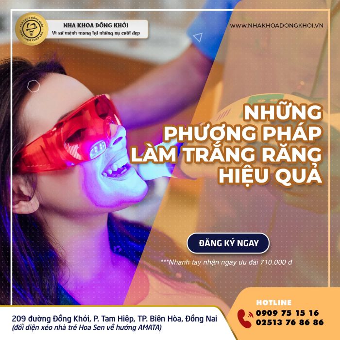 Hình ảnh quy trình tẩy trắng răng chuyên nghiệp tại Nha Khoa Đồng Khởi