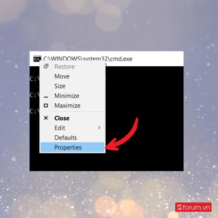 tùy chỉnh giao diện Command Prompt