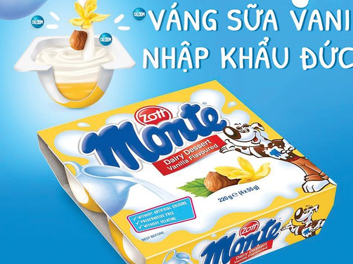 Hình ảnh chân thực Váng sữa Monte - Tinh hoa từ nước Đức