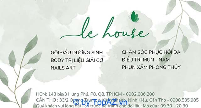 Le House Spa - Điểm đến lý tưởng cho dịch vụ gội đầu dưỡng sinh tại Cần Thơ