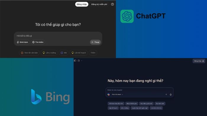 Điểm khác biệt giữa và Bing AI