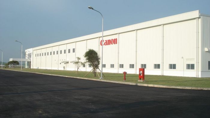 Hình ảnh nhà máy hiện đại của Canon Việt Nam