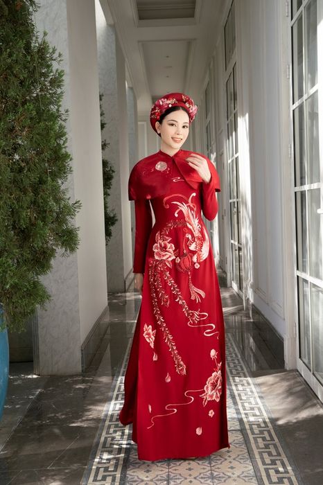 Hình ảnh minh họa (Nguồn: Sưu tầm) - Áo dài cưới truyền thống