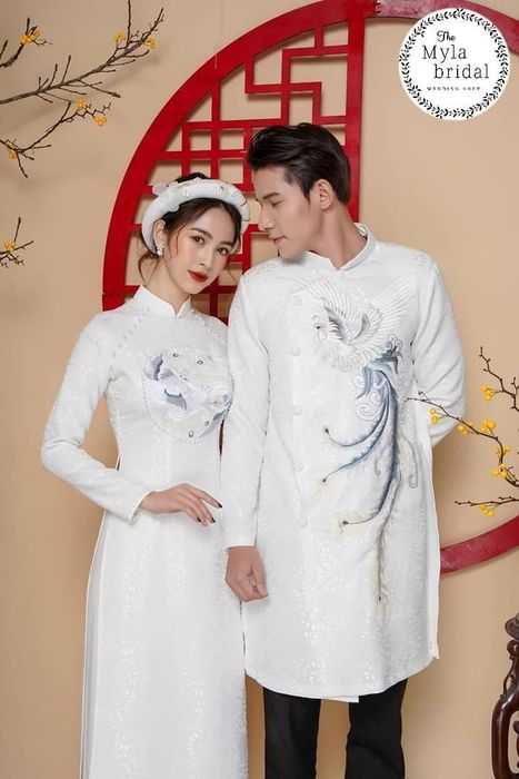 Hình ảnh: Cô dâu rạng ngời trong thiết kế áo dài từ MyLa Bridal