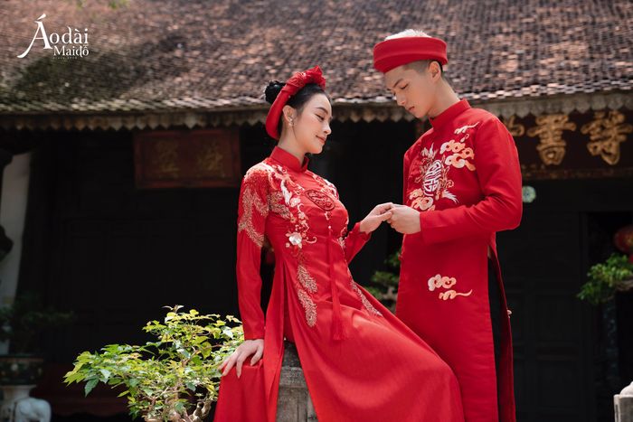 Hình ảnh: Tác phẩm nghệ thuật áo dài thêu tay từ Mai Đỗ