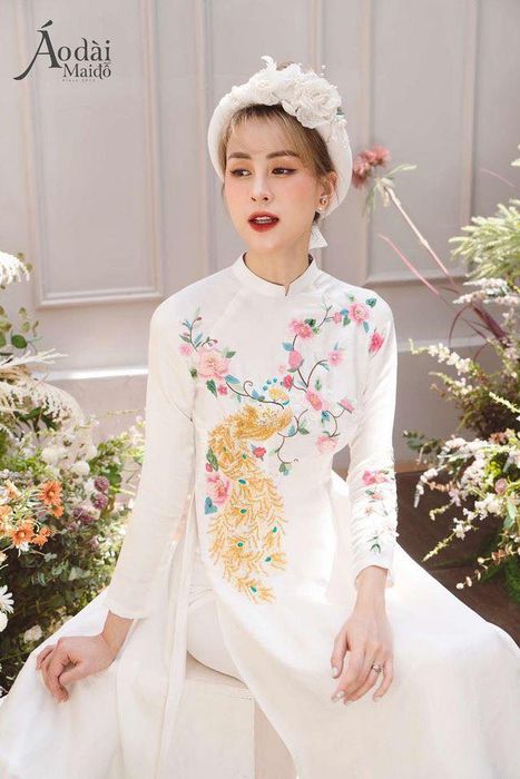 Hình ảnh: Cô dâu duyên dáng trong thiết kế áo dài thêu tay Mai Đỗ