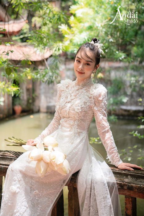Hình ảnh: Bộ sưu tập áo dài cưới thêu tay độc bản tại Mai Đỗ