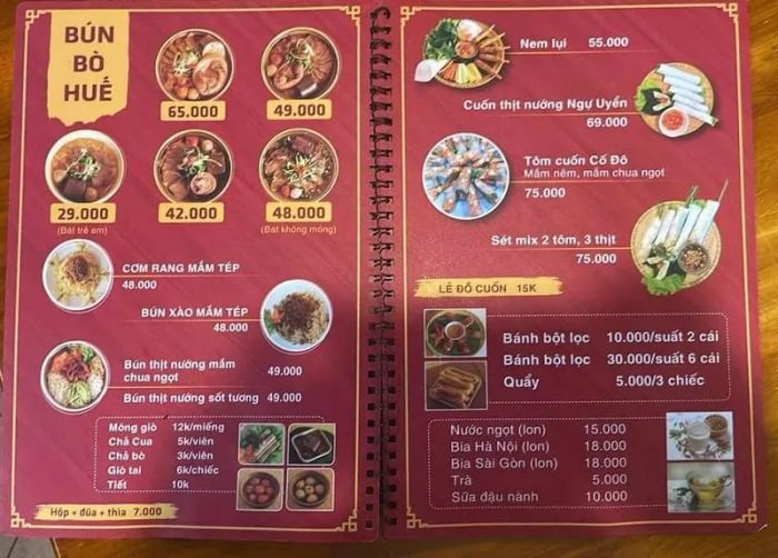 Điểm đến ẩm thực nổi tiếng với món bún bò Huế đặc trưng