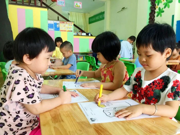 Không gian học tập hiện đại tại Vip Kids Hưng Yên