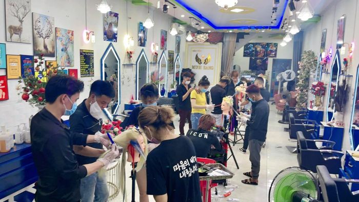 Hình ảnh không gian học tập hiện đại tại Viện Tóc Minh Sang