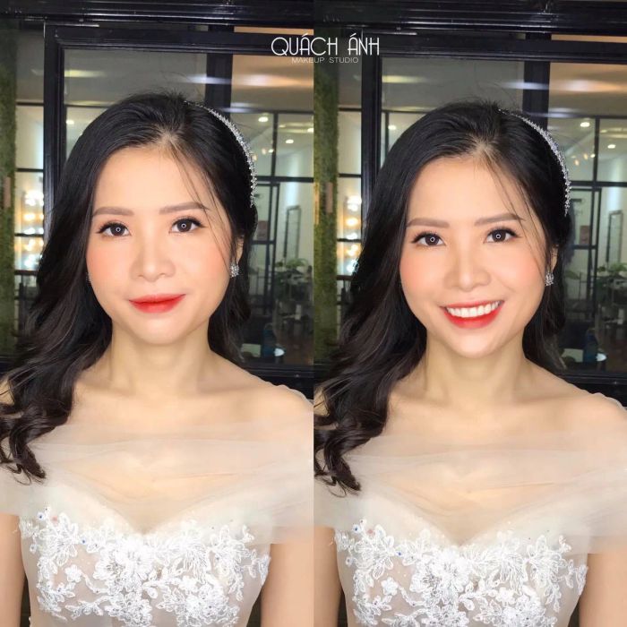 Hình ảnh tác phẩm make-up cô dâu của Quách Ánh