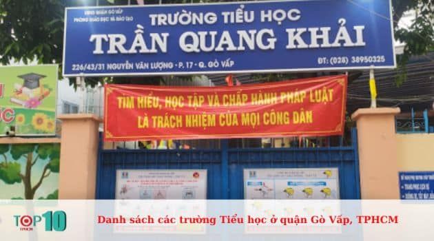 Trường Tiểu học Trần Quang Khải - Nơi ươm mầm nhân cách