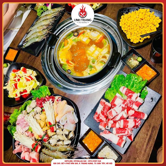 Không gian ẩm thực đậm chất Sơn Tây tại Lẩu Nướng Linh Trang