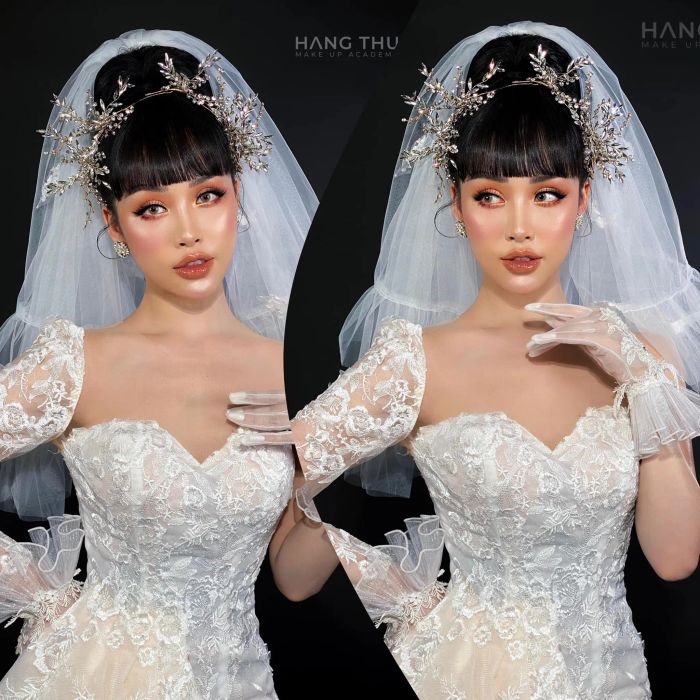 Kiệt tác make-up cô dâu tinh khôi của Hằng Thu