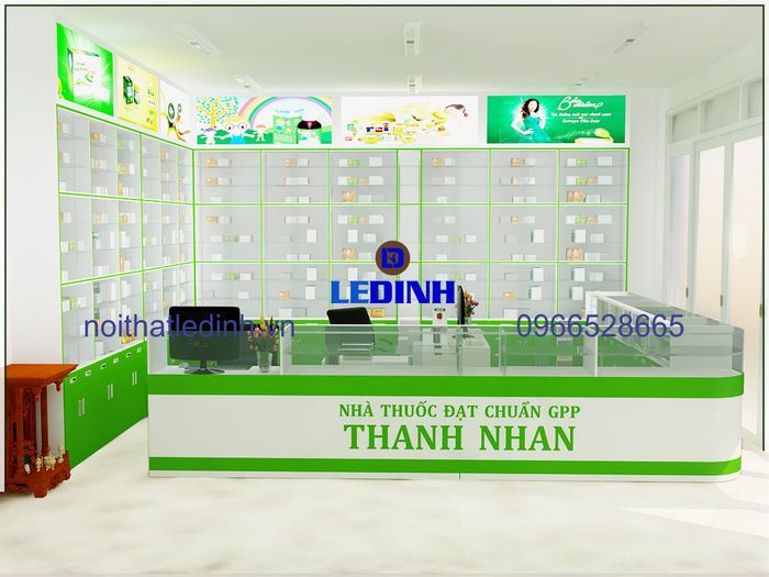 Thiết kế nội thất nhà thuốc đẳng cấp từ Lê Đinh - Phong cách hiện đại