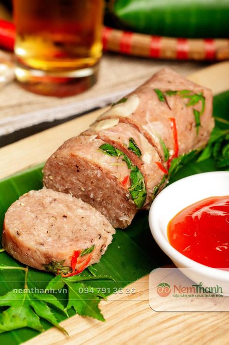 Nem Cối Thái Lát Chấm Tương Ớt - Hình Ảnh 2