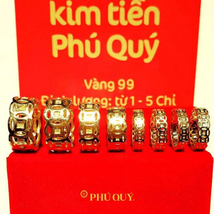 Bộ sưu tập nhẫn kim tiền phong thủy đẳng cấp tại Phú Quý Jewelry