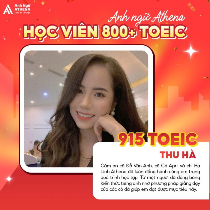 Hình ảnh học viên xuất sắc tại Anh Ngữ Athena