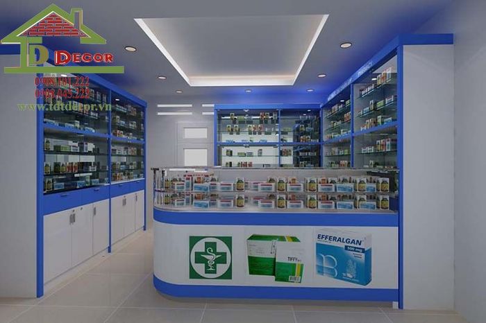 Hình ảnh mẫu thiết kế nhà thuốc bởi Nội Thất TDT Decor