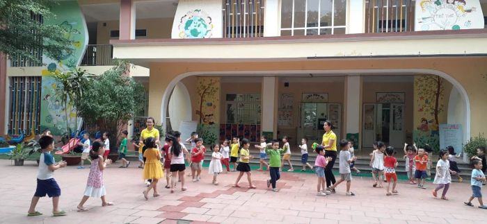Hình ảnh sinh động về Trường Mầm non Bright Way - Không gian học tập đầy màu sắc
