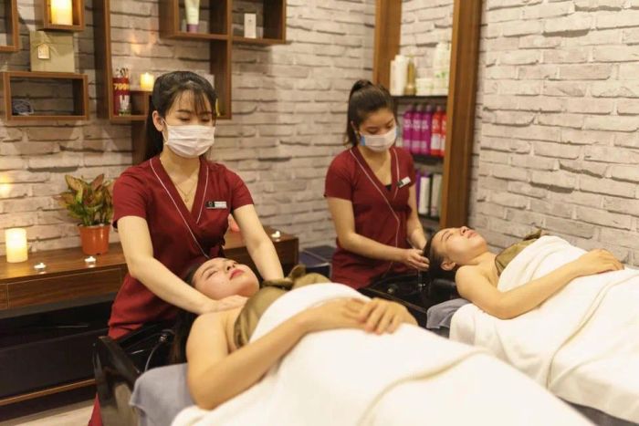 Góc thư giãn cao cấp tại Chạm Spa & Nail