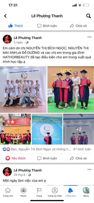 Môi trường thực hành chuyên nghiệp với trang thiết bị hiện đại tại Hathor Beauty