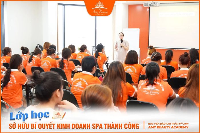 Không gian học tập hiện đại và môi trường thực hành tại Học viện Thẩm mỹ AMY
