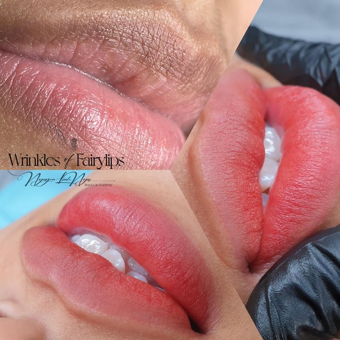 Hình ảnh thực tế về quy trình phun xăm chuyên nghiệp tại NS Beauty