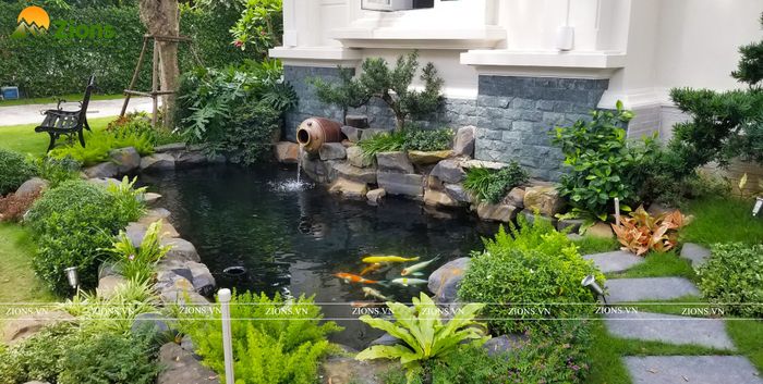 Thiết kế hồ Koi phong thủy bởi Cảnh Quan Zions