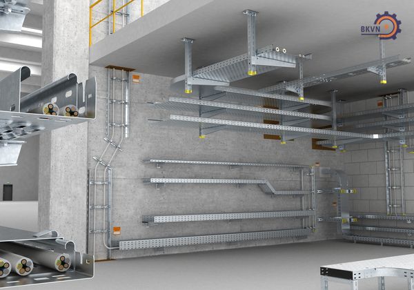 Hình ảnh nhà máy sản xuất thang máng cáp quy mô lớn đạt chuẩn ISO của BKVN