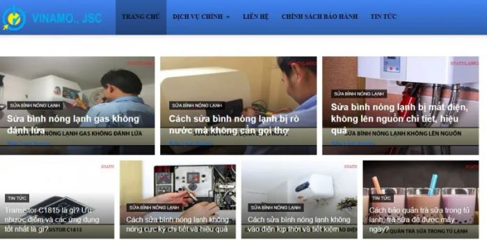 Hình ảnh quy trình sửa chữa máy giặt tiêu chuẩn tại VINAMO