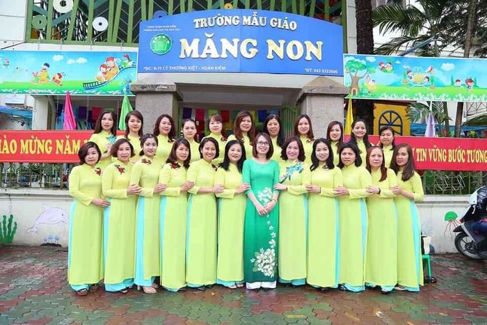 Hình ảnh khuôn viên xanh mát tại Trường Mẫu Giáo Măng Non