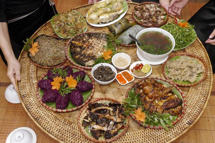 Mâm cỗ Tết truyền thống đậm bản sắc người Thái