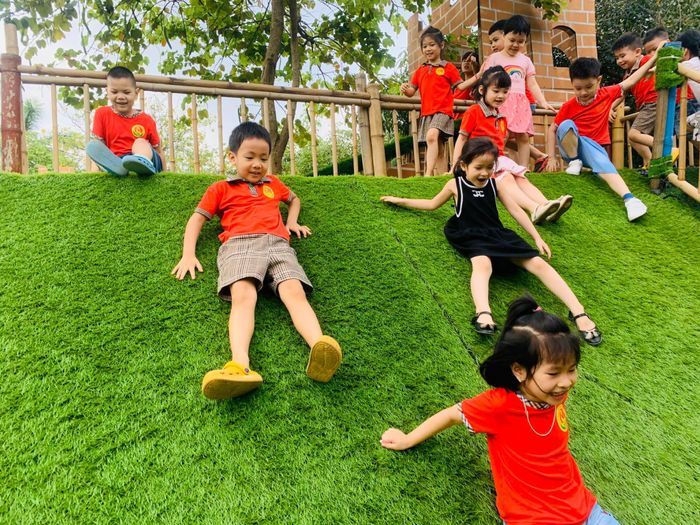 Hình ảnh khuôn viên xanh mát tại Trường Mầm non Lý Thường Kiệt