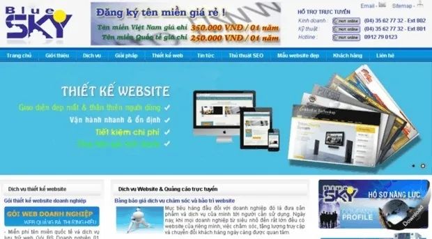 Bluesky – Hình ảnh tiêu biểu trong hoạt động thiết kế web