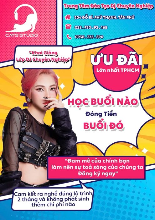 Cat's Studio tự hào mang đến chương trình đào tạo cá nhân hóa, cam kết đầu ra 100% - nơi ươm mầm những DJ chuyên nghiệp kế thừa đam mê.