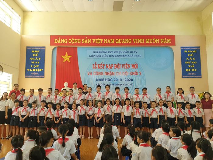 Hình ảnh ấn tượng về Trường Tiểu học Nguyễn Khả Trạc - ngôi trường khang trang với kiến trúc hiện đại giữa lòng thủ đô Hà Nội