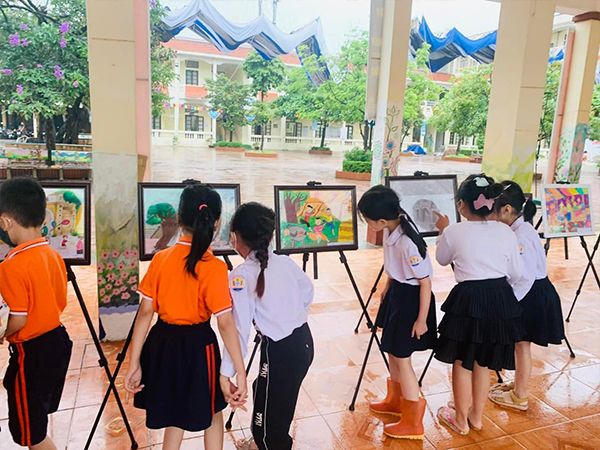 Góc nhìn ấn tượng về Trường Tiểu học Tây Mỗ, Nam Từ Liêm